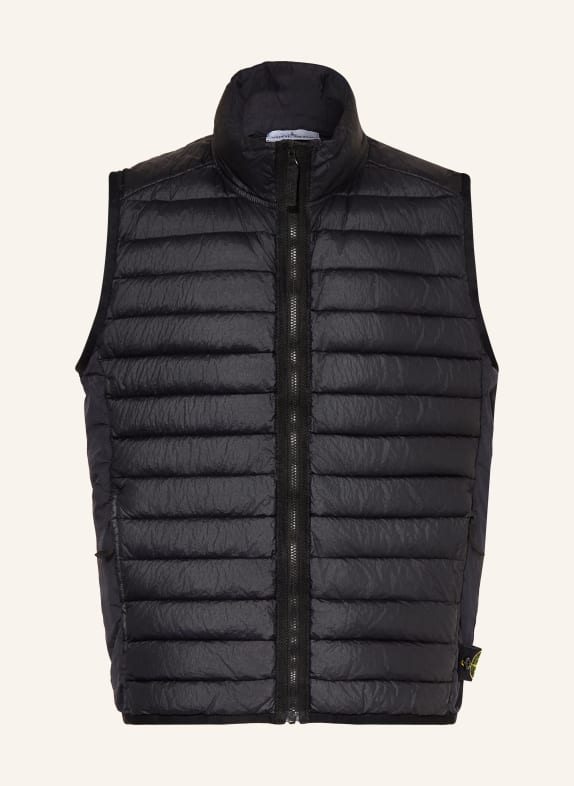 STONE ISLAND JUNIOR Lightweight down vest DARK BLUE / YELLOW
