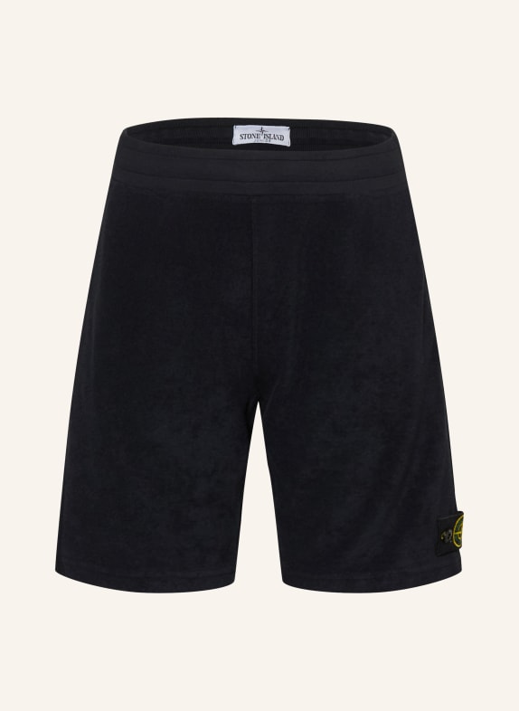 STONE ISLAND JUNIOR Terry cloth shorts DARK BLUE