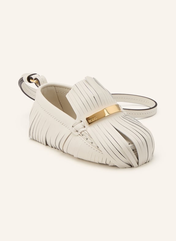TOD'S Porte-clés GOMMINO BLANC / OR