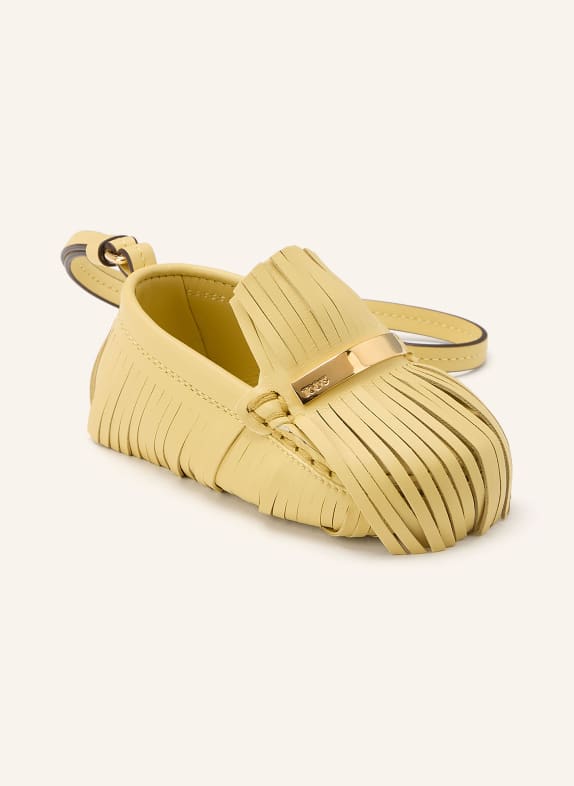 TOD'S Porte-clés GOMMINO JAUNE / OR