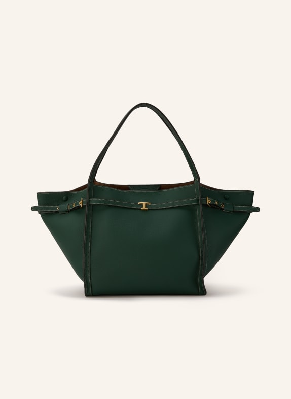 TOD'S Boodschappentas MEDIUM DONKERGROEN / GOUD