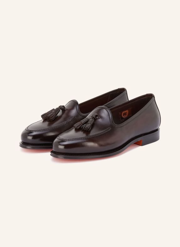 Santoni Loafer ANDREW MARRON FONCÉ