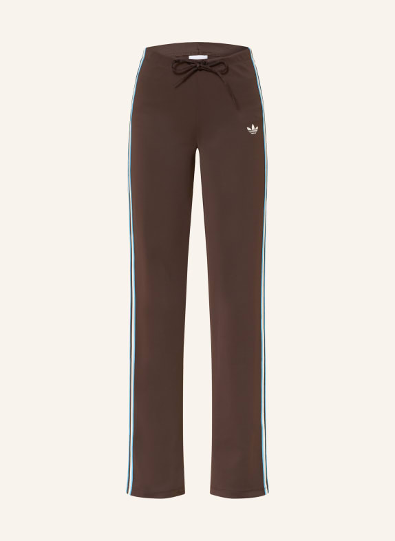 adidas Originals Hose mit Galonstreifen DUNKELBRAUN / NEONBLAU / WEISS