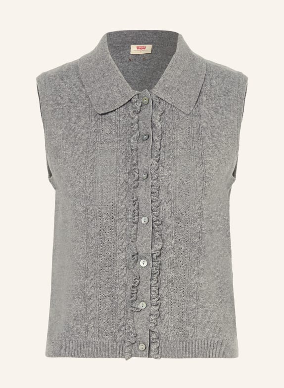Levi's® Gilet en maille avec volants GRIS