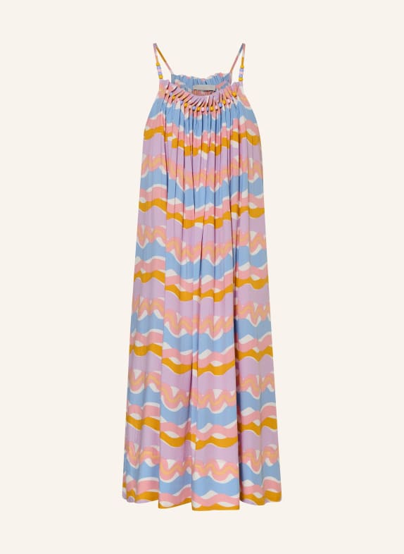 STELLA McCARTNEY KIDS Šaty s ozdobnými korálky RŮŽOVÁ / ORANŽOVÁ / TMAVĚ MODRÁ