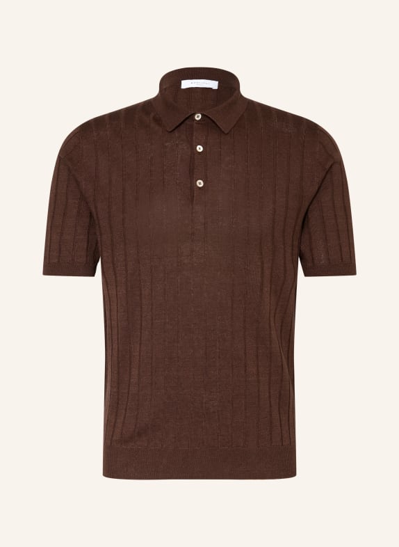 BOGLIOLI Polo en maille MARRON FONCÉ