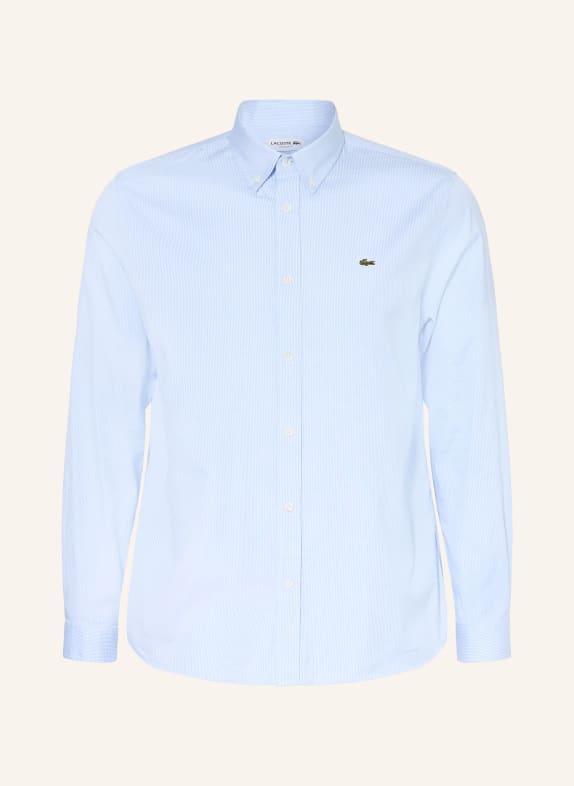 LACOSTE Hemd Regular Fit HELLBLAU / WEISS