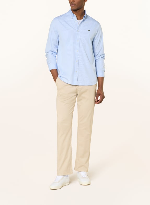 LACOSTE Overhemd Regular Fit LICHTBLAUW / WIT