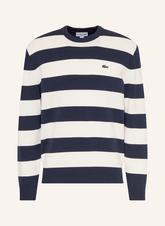 LACOSTE Pullover DUNKELBLAU / WEISS