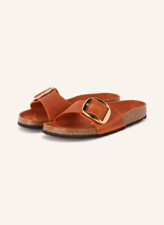 BIRKENSTOCK MADRID BIG BUCKLE Mules DARK ORANGE / GOLD