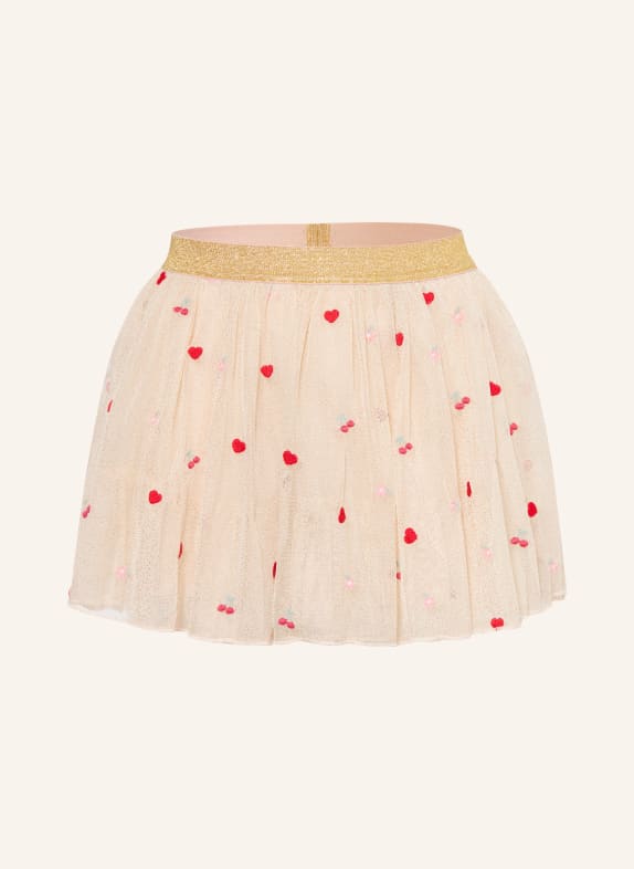 HUST and CLAIRE Tulle Skirt HCNINNA CHERRY BEIGE / GOLD / RED