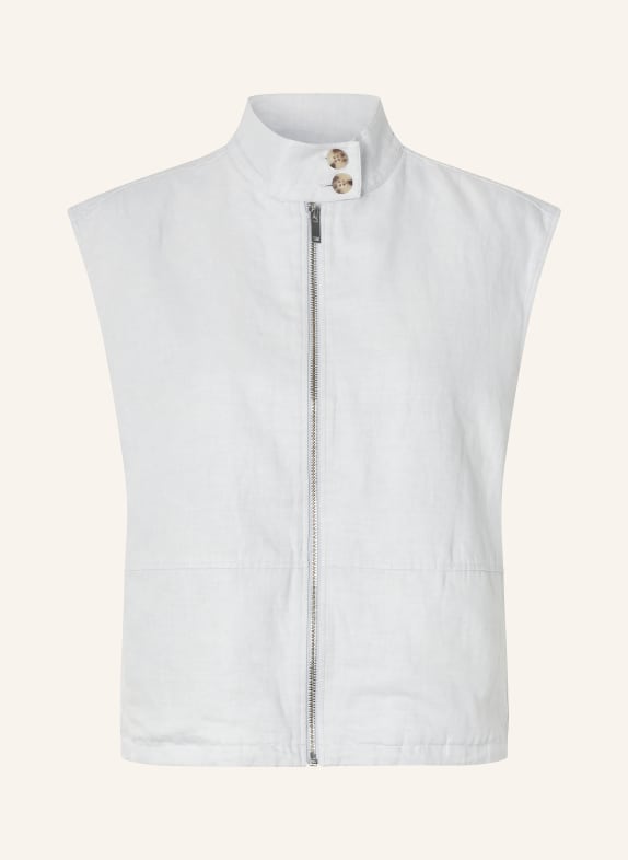 SAMSØE  SAMSØE Jeansweste SAKAILA mit Leinen BLAUGRAU