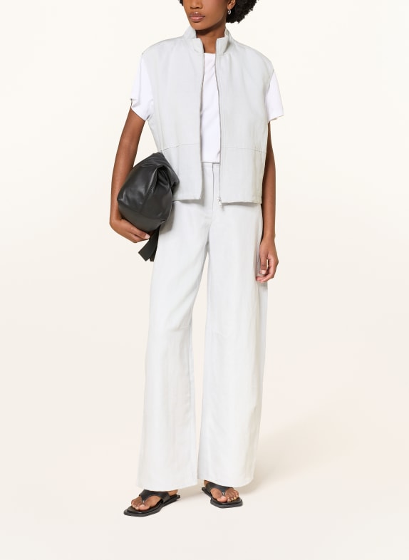 SAMSØE  SAMSØE Gilet en jean SAKAILA avec lin BLEU GRIS