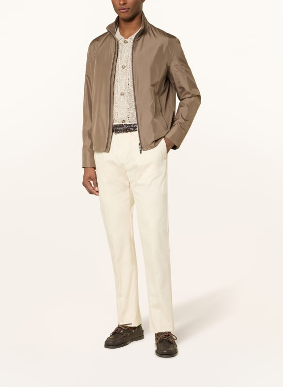 PAUL & SHARK Zijden blouson BRUIN