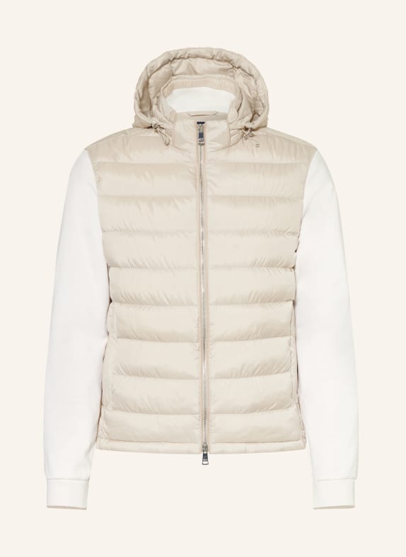 PAUL & SHARK Lichtgewicht donsjack met afneembare mouwen BEIGE / CRÈME