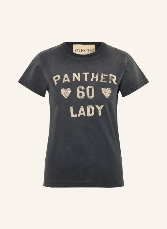 VALENTINO T-Shirt DUNKELGRAU / CREME