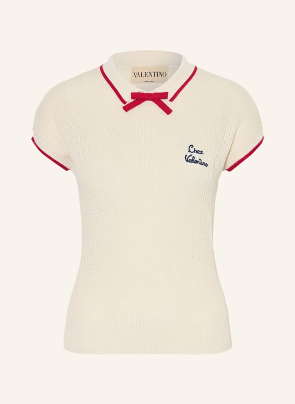 VALENTINO Strickshirt CREME / ROT