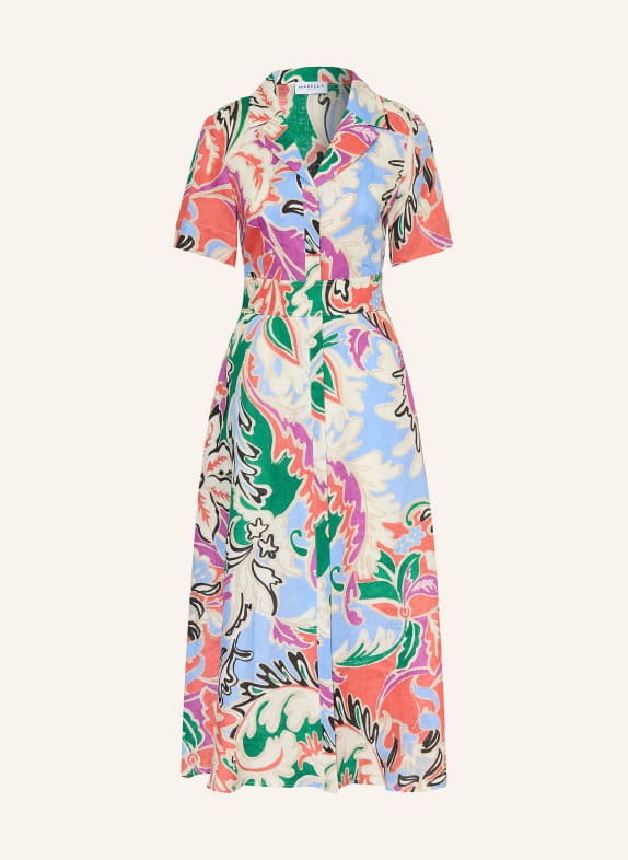 MARELLA Robe en lin MLSPACCHE BLEU CLAIR / LILAS / VERT