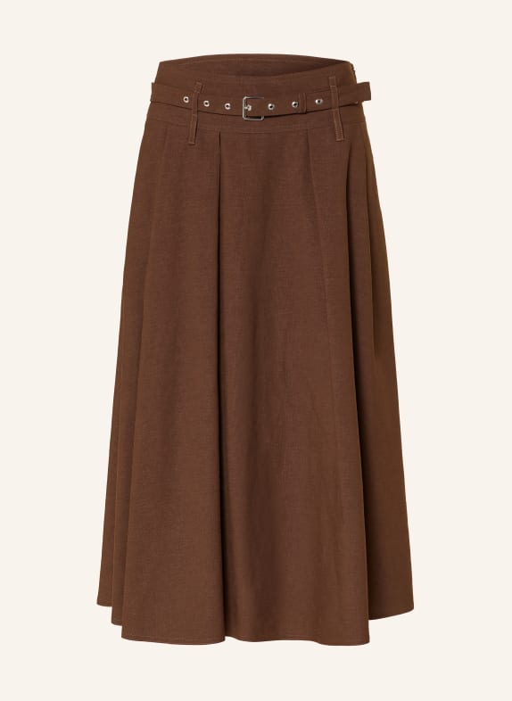 MARELLA Rock MANAGER mit Leinen DUNKELBRAUN