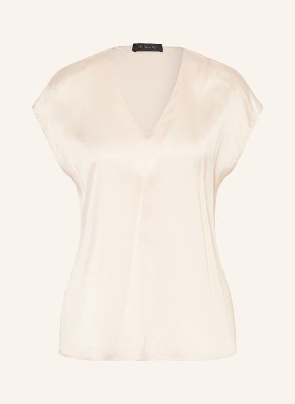 ELENA MIRO Satijnen blouse CRÈME