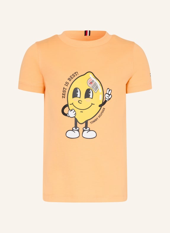TOMMY HILFIGER T-shirt LIGHT ORANGE / YELLOW / BLACK