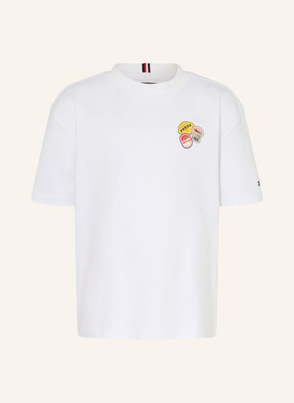 TOMMY HILFIGER T-shirt WHITE / YELLOW / BLACK