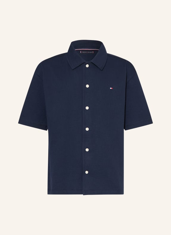 TOMMY HILFIGER Overhemd met korte mouwen DONKERBLAUW