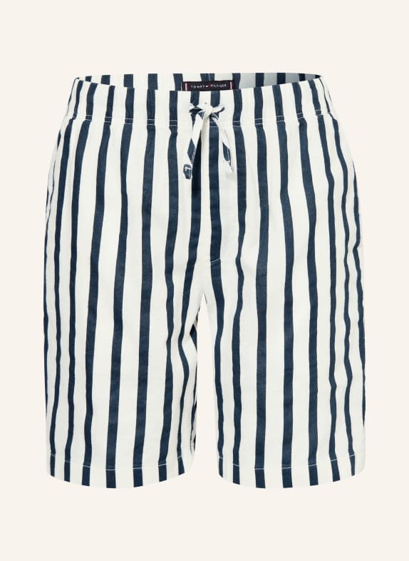 TOMMY HILFIGER Joggingbroekje van linnen WIT / DONKERBLAUW