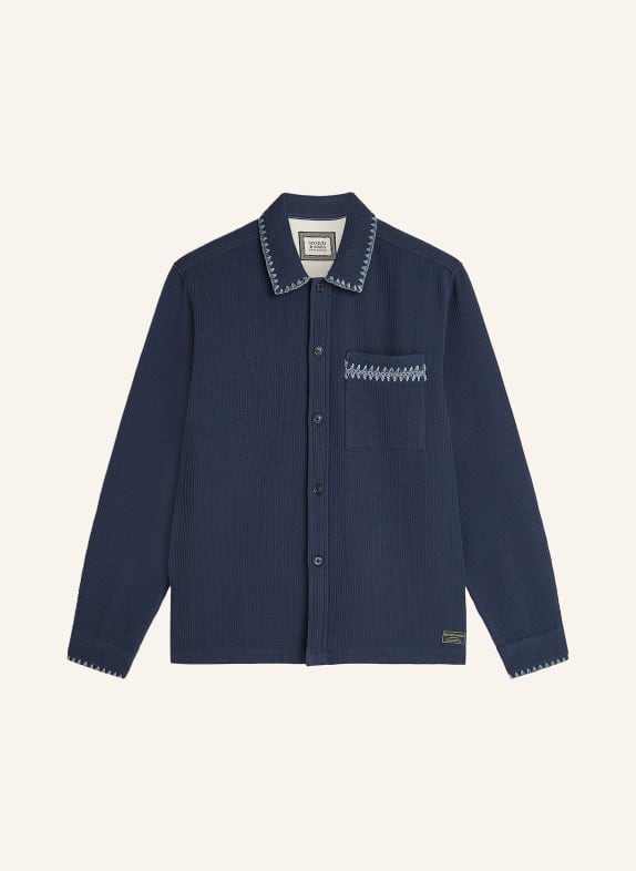 SCOTCH & SODA Overjacket DUNKELBLAU / HELLBLAU
