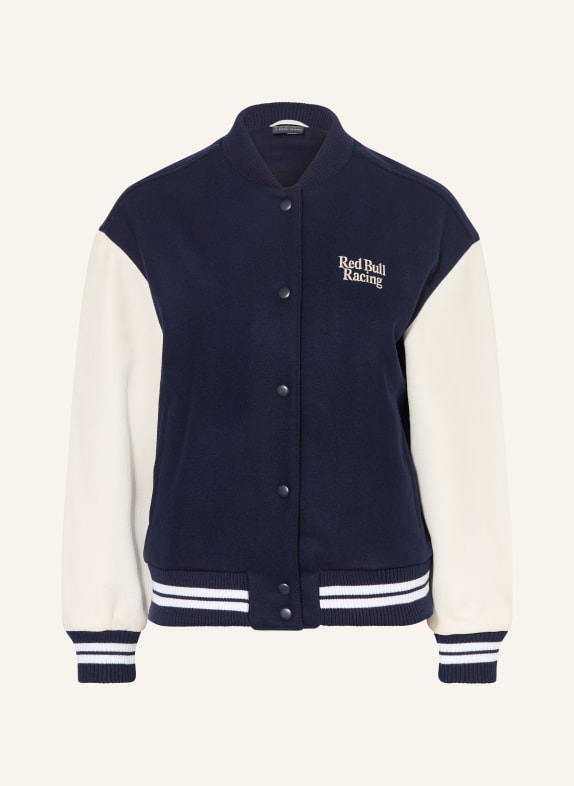 Red Bull RACING x PEPE JEANS Collegejasje van verschillende materialen DONKERBLAUW / CRÈME / ROOD