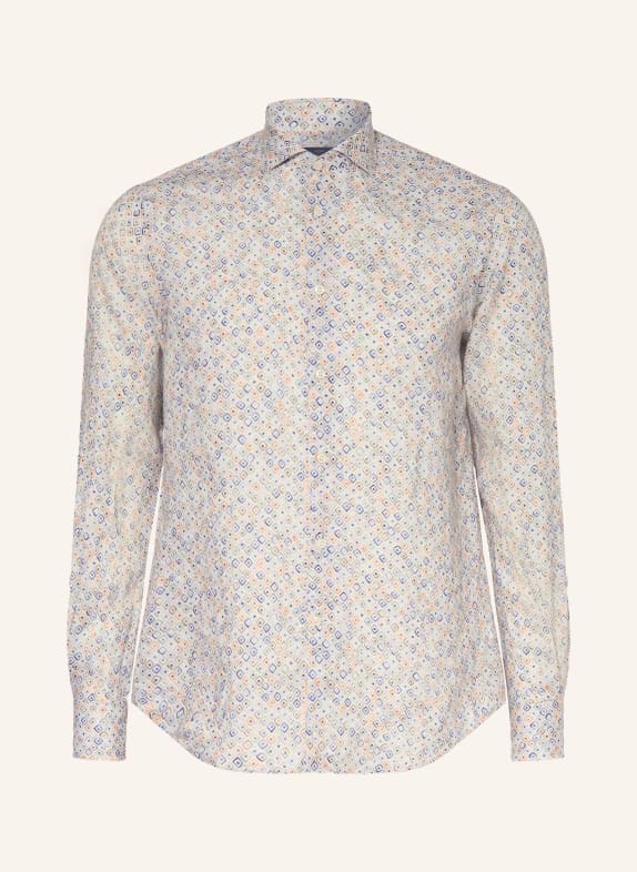 PAUL & SHARK Chemise en lin coupe classique BEIGE / ORANGE / BLEU