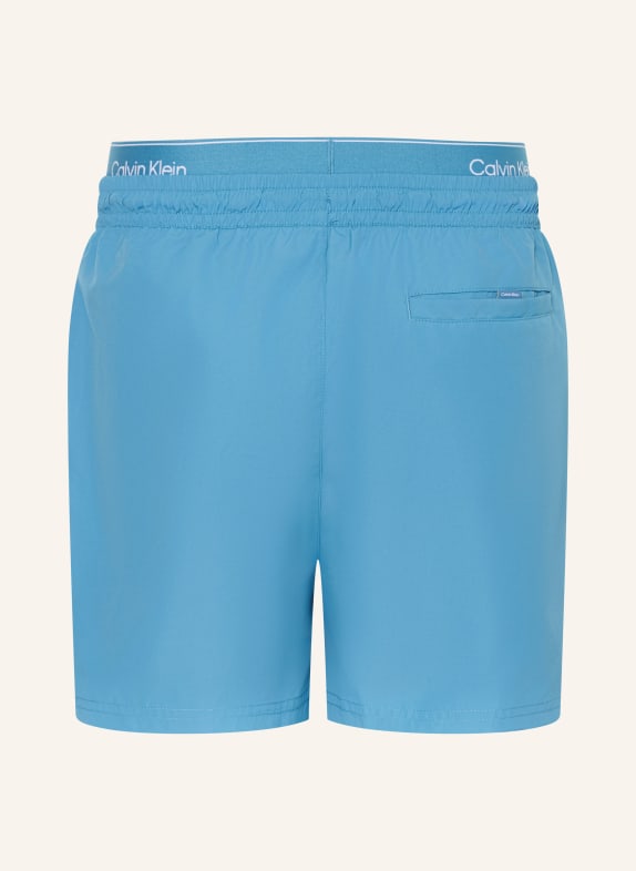 Calvin Klein zwemshort BLAUW / WIT
