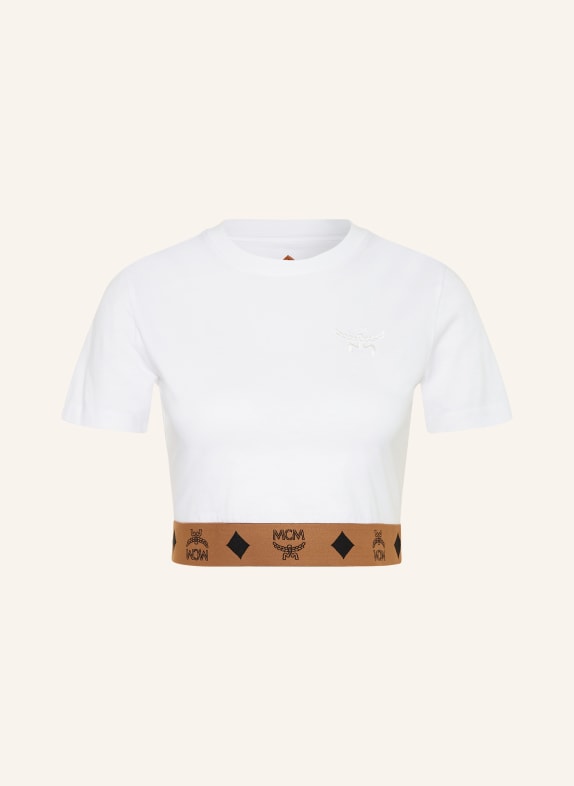 MCM Kort shirt WIT / LICHTBRUIN / ZWART