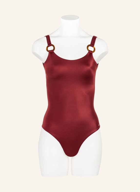 TOMMY HILFIGER badpak DONKERROOD