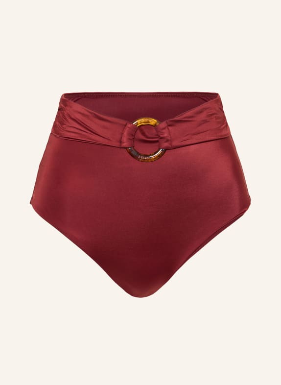 TOMMY HILFIGER Bas de bikini taille haute ROUGE FONCÉ