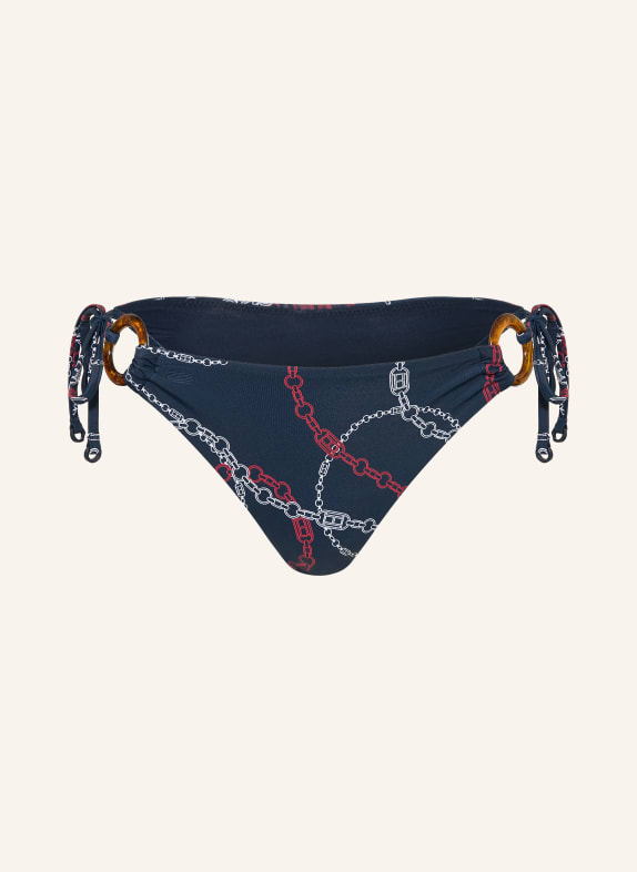 TOMMY HILFIGER Triangel-Bikini-Hose DUNKELBLAU / DUNKELROT / WEISS