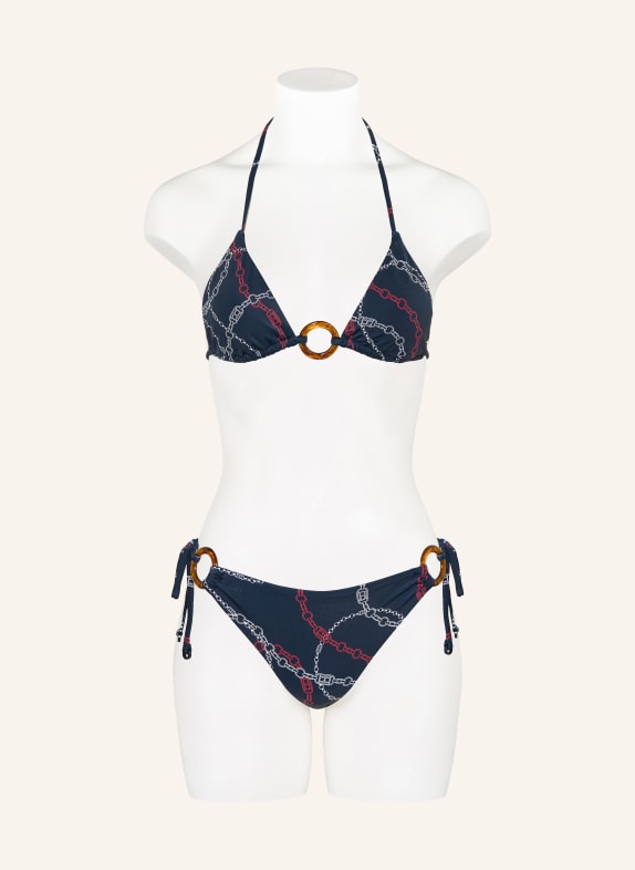 TOMMY HILFIGER Triangel bikinibroekje DONKERBLAUW / DONKERROOD / WIT