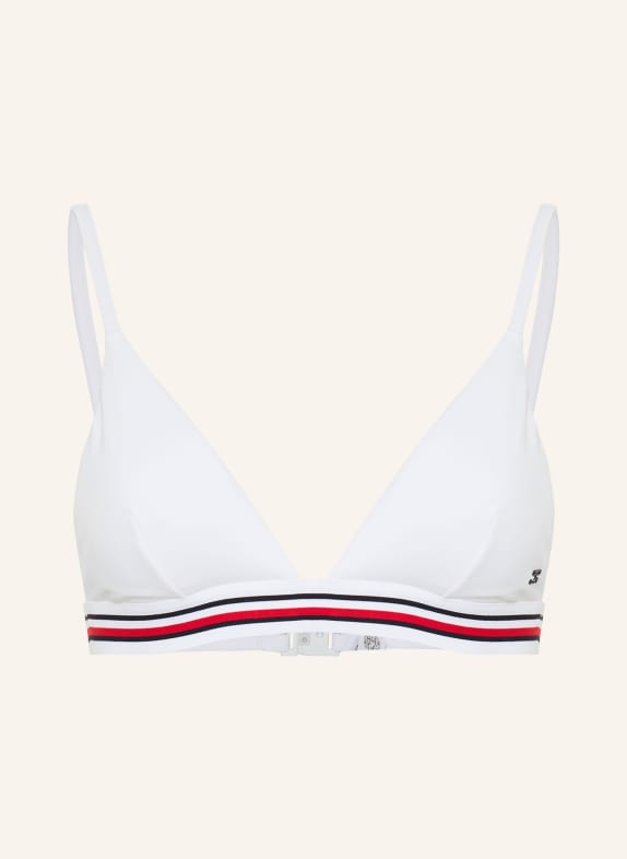 TOMMY HILFIGER Triangel-Bikini-Top WEISS / ROT / DUNKELBLAU