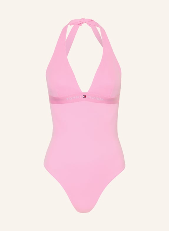 TOMMY HILFIGER Strój kąpielowy z wiązaniem na szyi RÓŻOWY