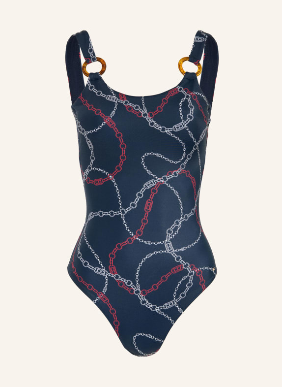 TOMMY HILFIGER maillot de bain BLEU FONCÉ / ROUGE FONCÉ / BLANC