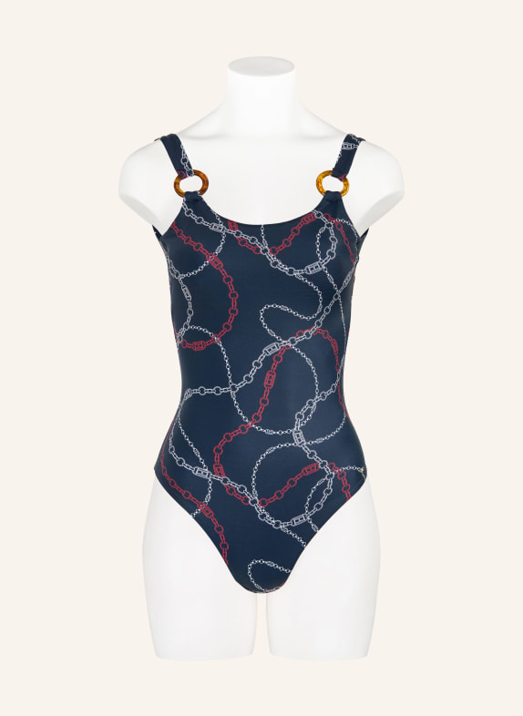 TOMMY HILFIGER badpak DONKERBLAUW / DONKERROOD / WIT
