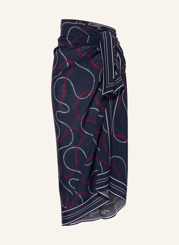 TOMMY HILFIGER Pareo DUNKELBLAU / DUNKELROT / WEISS