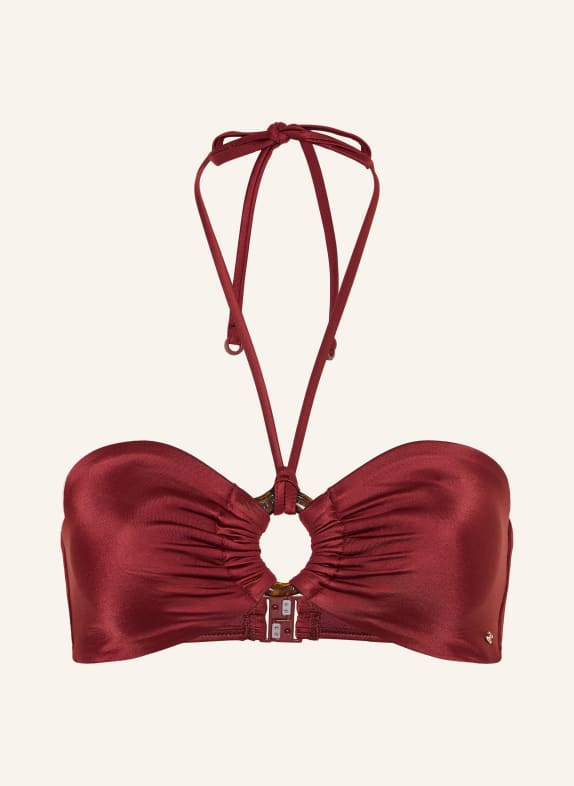 TOMMY HILFIGER Bandeau-Bikini-Top DUNKELROT
