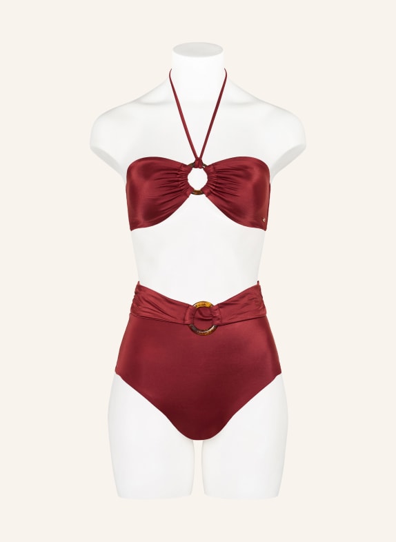 TOMMY HILFIGER Bandeau-bikinitop DONKERROOD