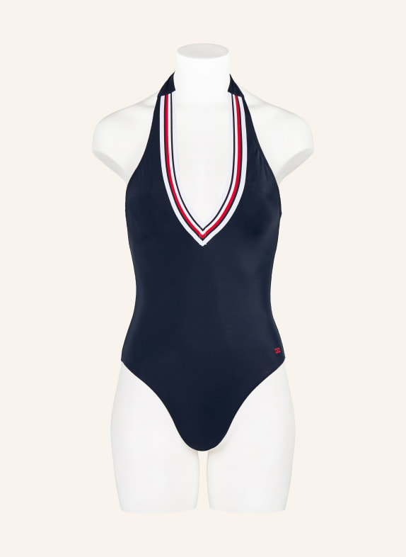 TOMMY HILFIGER Neckholder-badpak DONKERBLAUW / ROOD / WIT