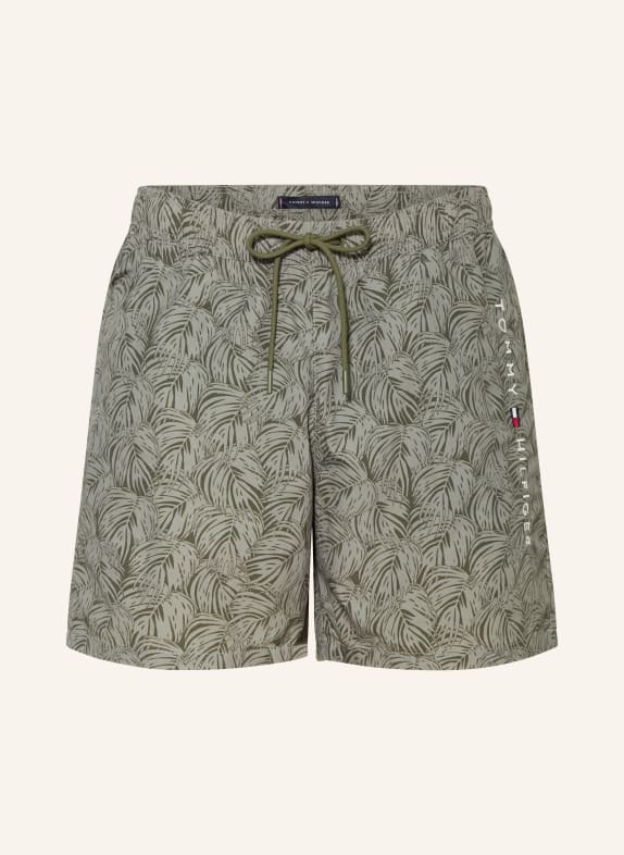 TOMMY HILFIGER swim shorts GREEN / WHITE