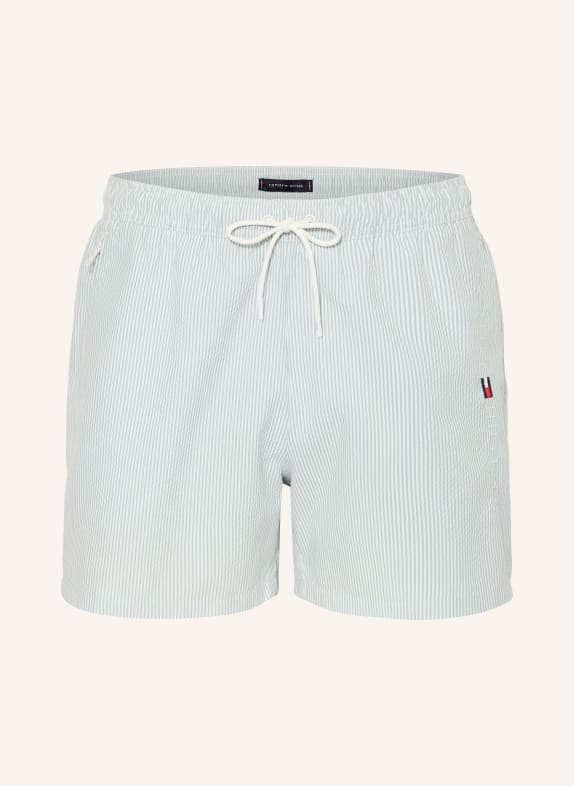 TOMMY HILFIGER zwemshort MINT / WIT