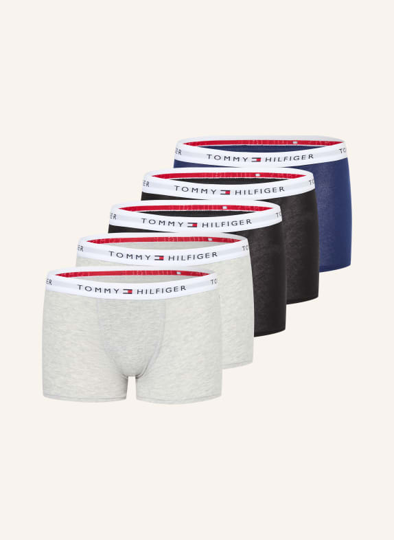 TOMMY HILFIGER 5-pack of boxer shorts LIGHT GRAY / BLUE / BLACK