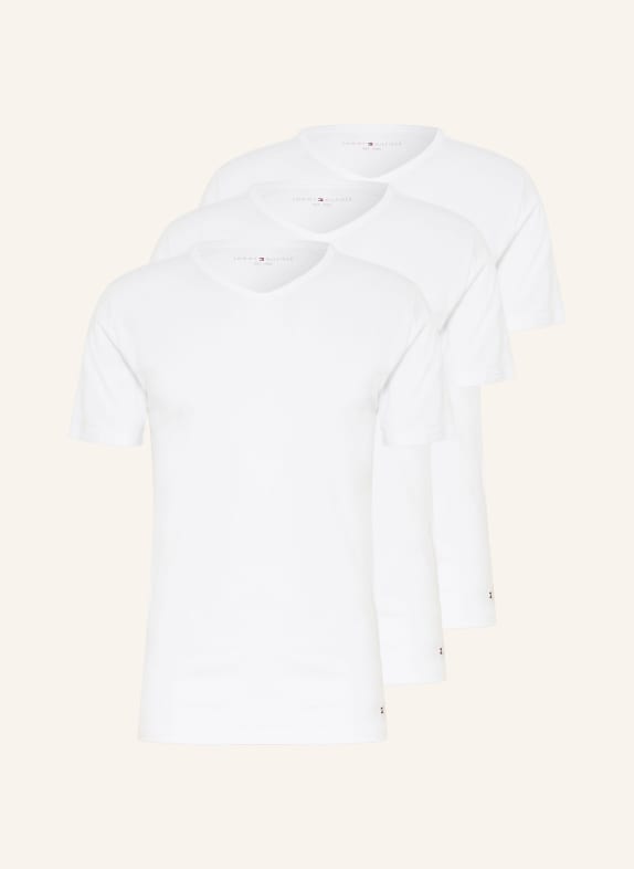 TOMMY HILFIGER 3er-Pack V-Shirts WEISS