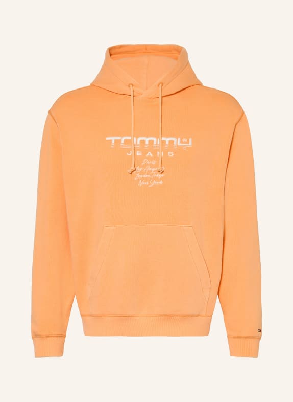 TOMMY JEANS Hoodie NEONORANGE / WEISS